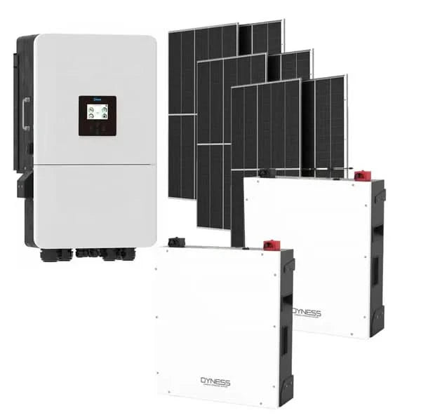 Deye 8KW Battery and Inverter 2 X Dyness 5.12KWh Lithium Batteries Plus 6 X 580w Solar Panels Combo-Voltronix SA