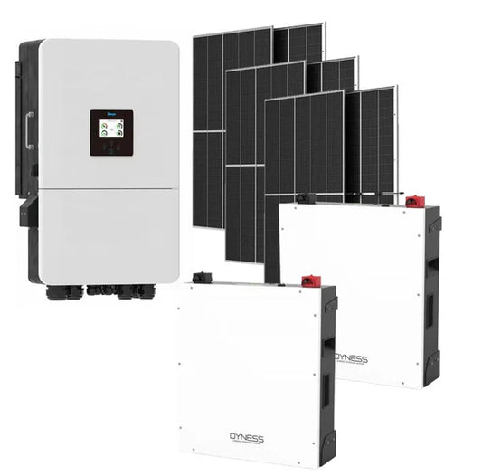 Deye 8KW Battery and Inverter 2 X Dyness 5.12KWh Lithium Batteries Plus 6 X 580w Solar Panels Combo