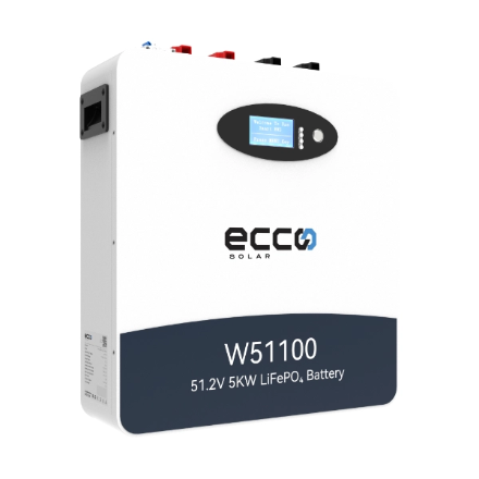 ECCO 51.2V 100AH 5.12KWH LITHIUM BATTERY W51100 WALL-MOUNTED-Voltronix SA