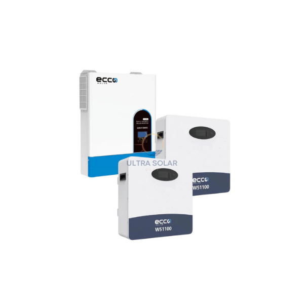 11KVA Ecco Solar Inverter and 2 X 5.12 KWH 100AH Lithium Solar Batteries combo-Voltronix SA