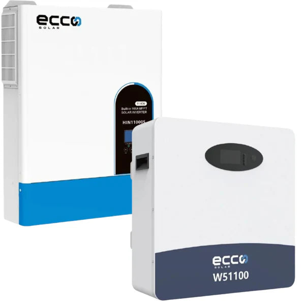 ECCO 11KVA MPPT Pure Sine Wave Load shedding Combo 5.12 KWH ECCO Battery-Voltronix SA